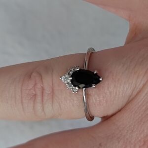 Fragrant Jewels Black and Silver Ring